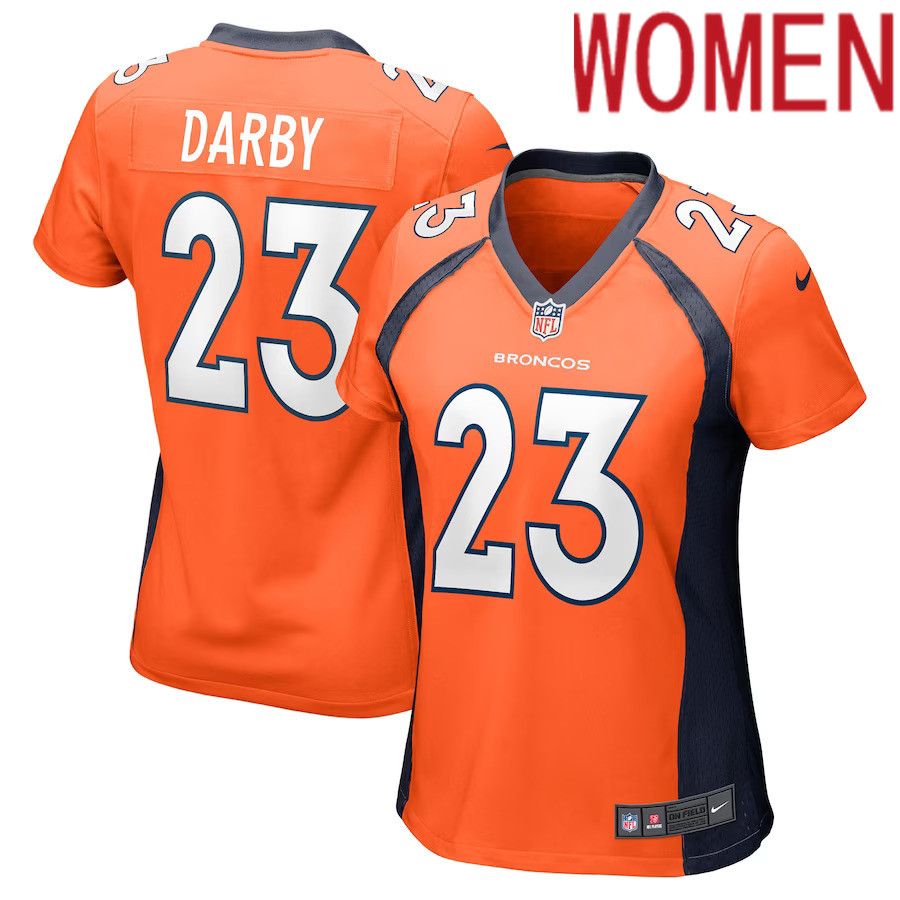 Women Denver Broncos 23 Ronald Darby Nike Orange Player Game NFL Jersey